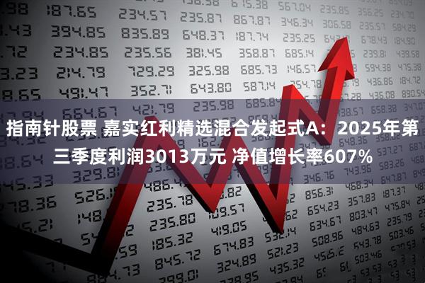 指南针股票 嘉实红利精选混合发起式A：2025年第三季度利润3013万元 净值增长率607%